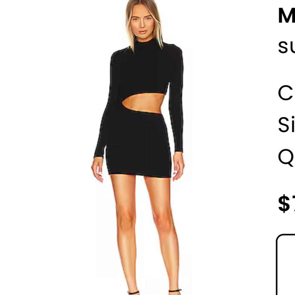 REVOLVE Black Cut-Out Mini Dress